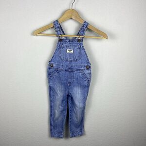 OshKosh B’Gosh Jean Overalls Vestbak, Size 2T Toddler Denim Retro Bibs